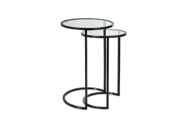 Set of glass side table for rent