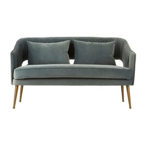 Velvet blue sofa