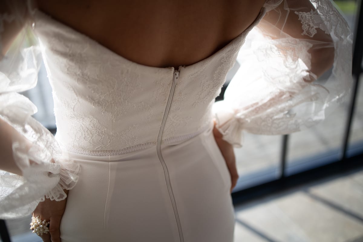 Sleeve detail wedding dress
