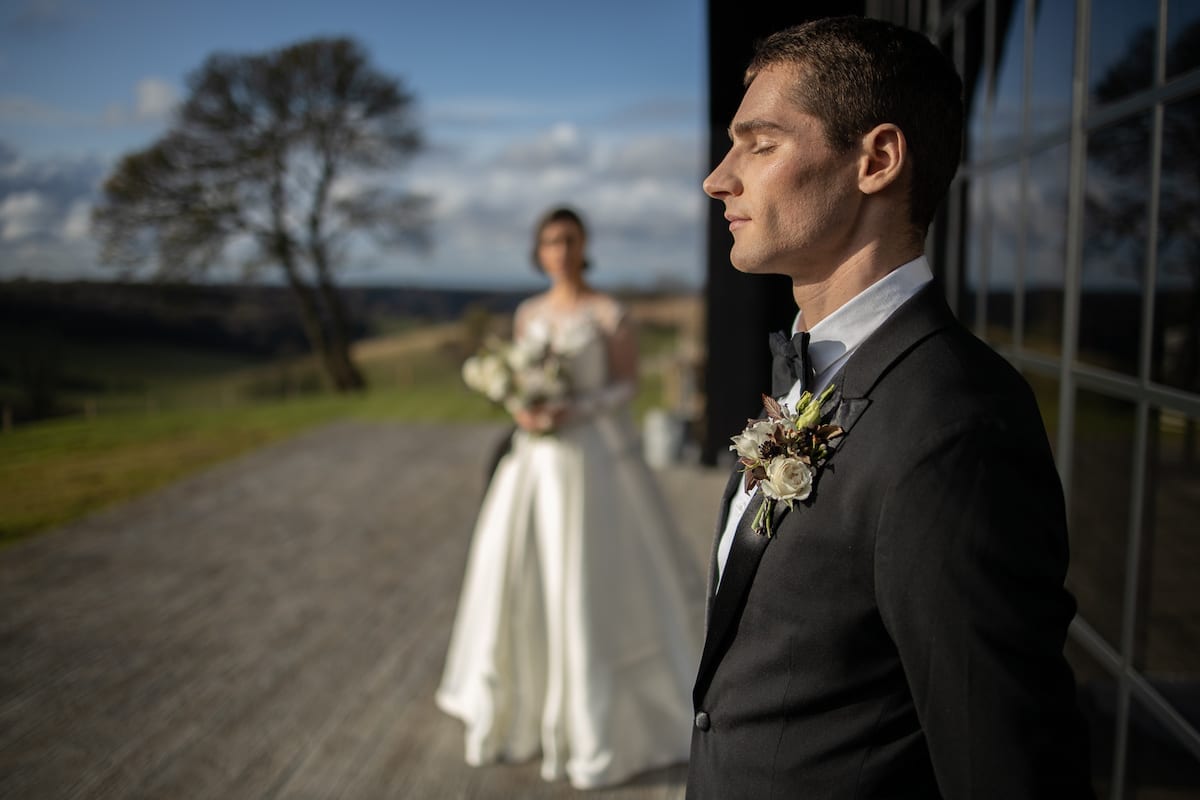 Groom in contemplation