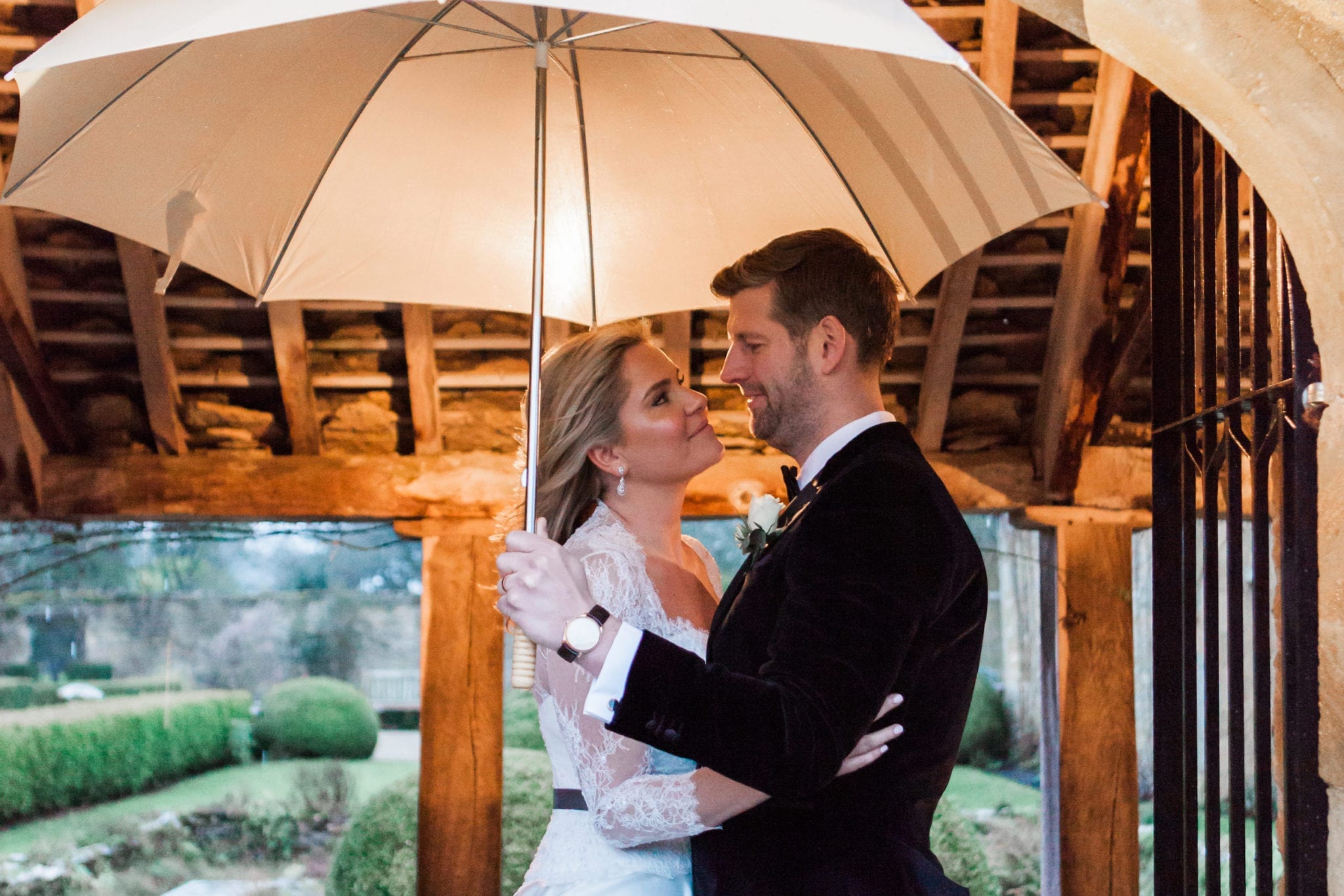 Couple with umbrella