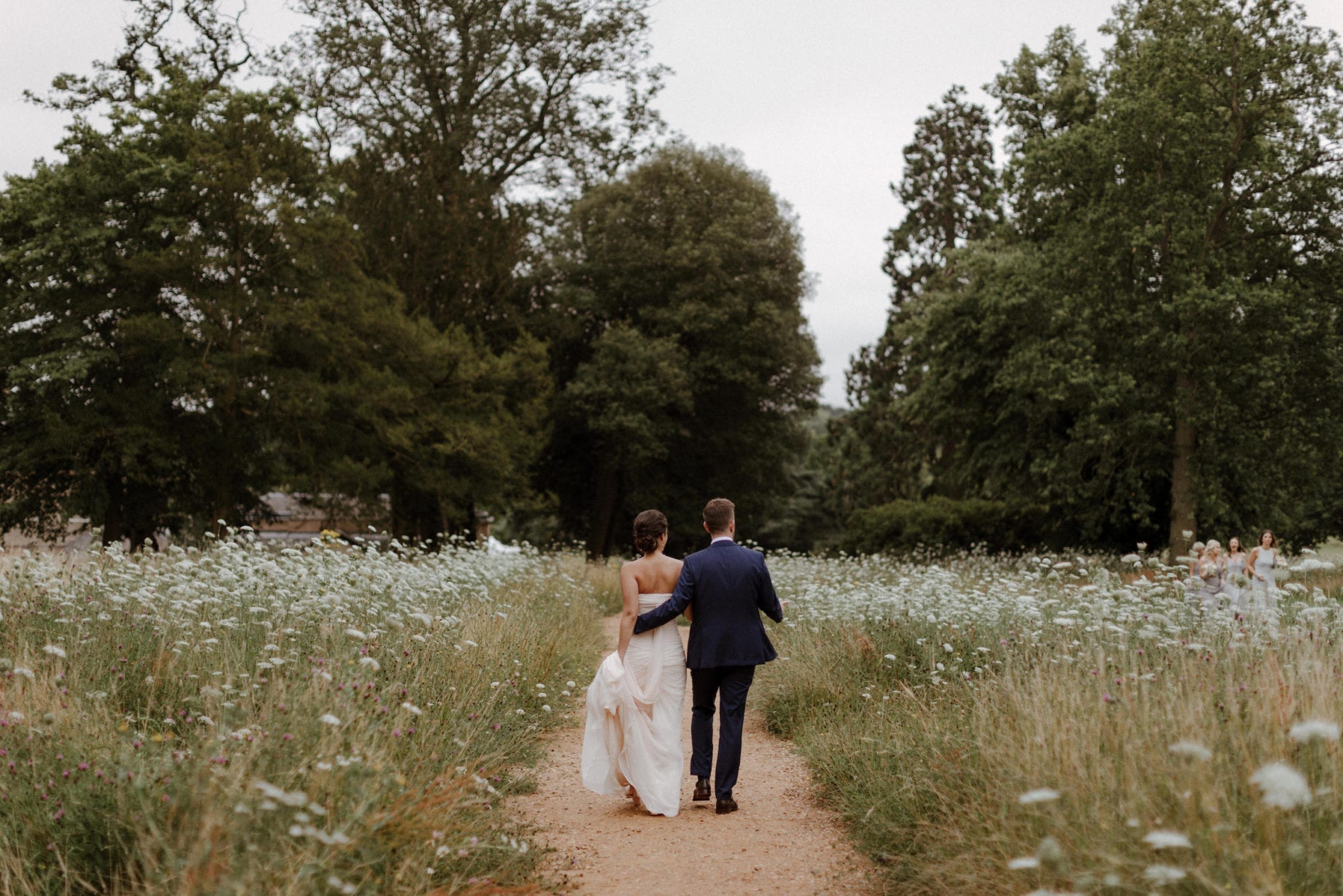 Married couple at their Suffolk wedding