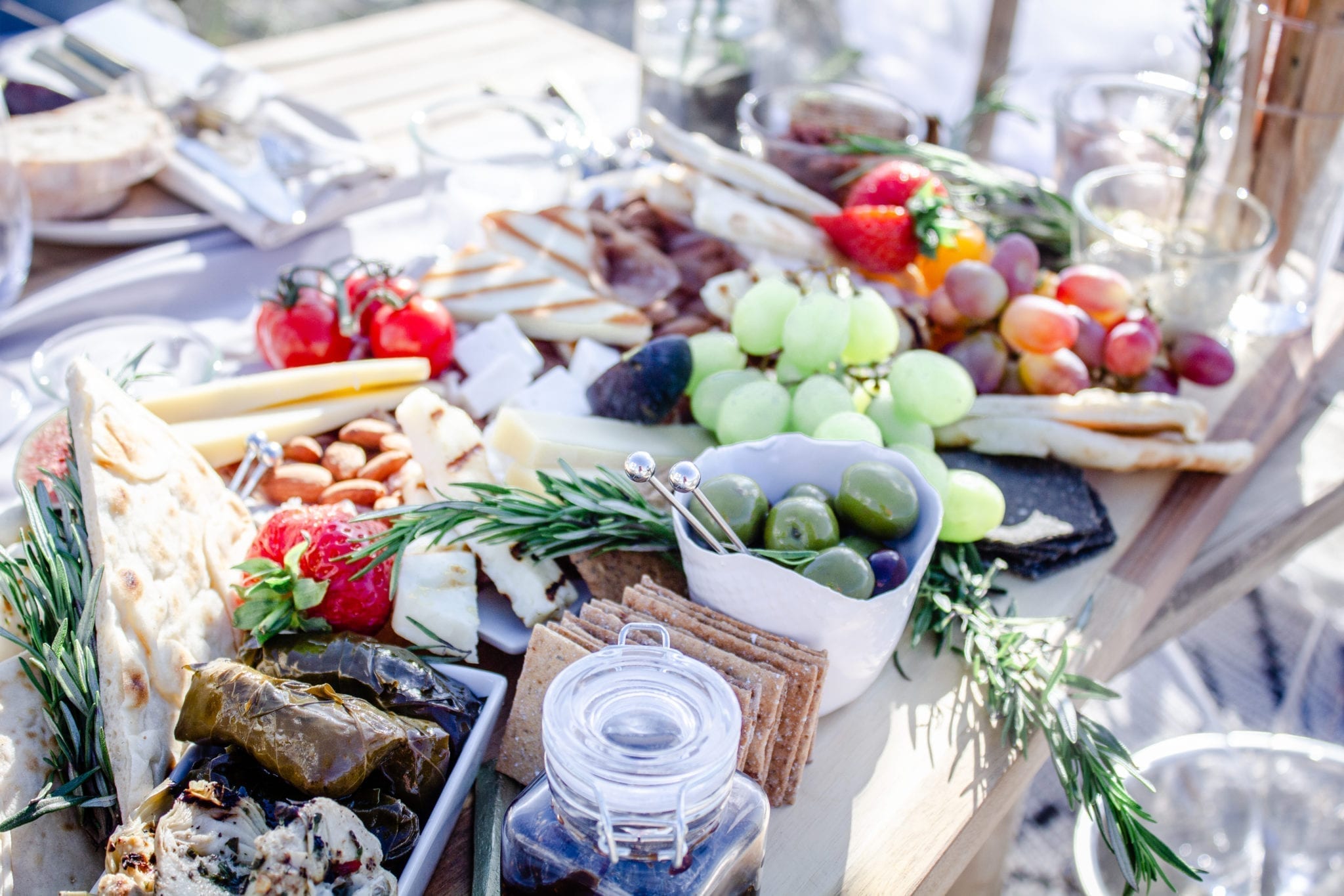 Gourmet food picnic