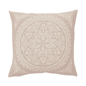 Emma Pink print cushion for hire