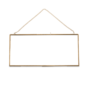 large brass frame for weddings and events