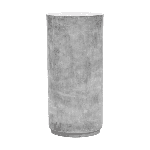 Grey cement pedestal for display for weddings and events