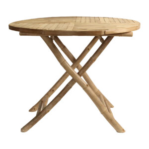 Round Bamboo Side Table
