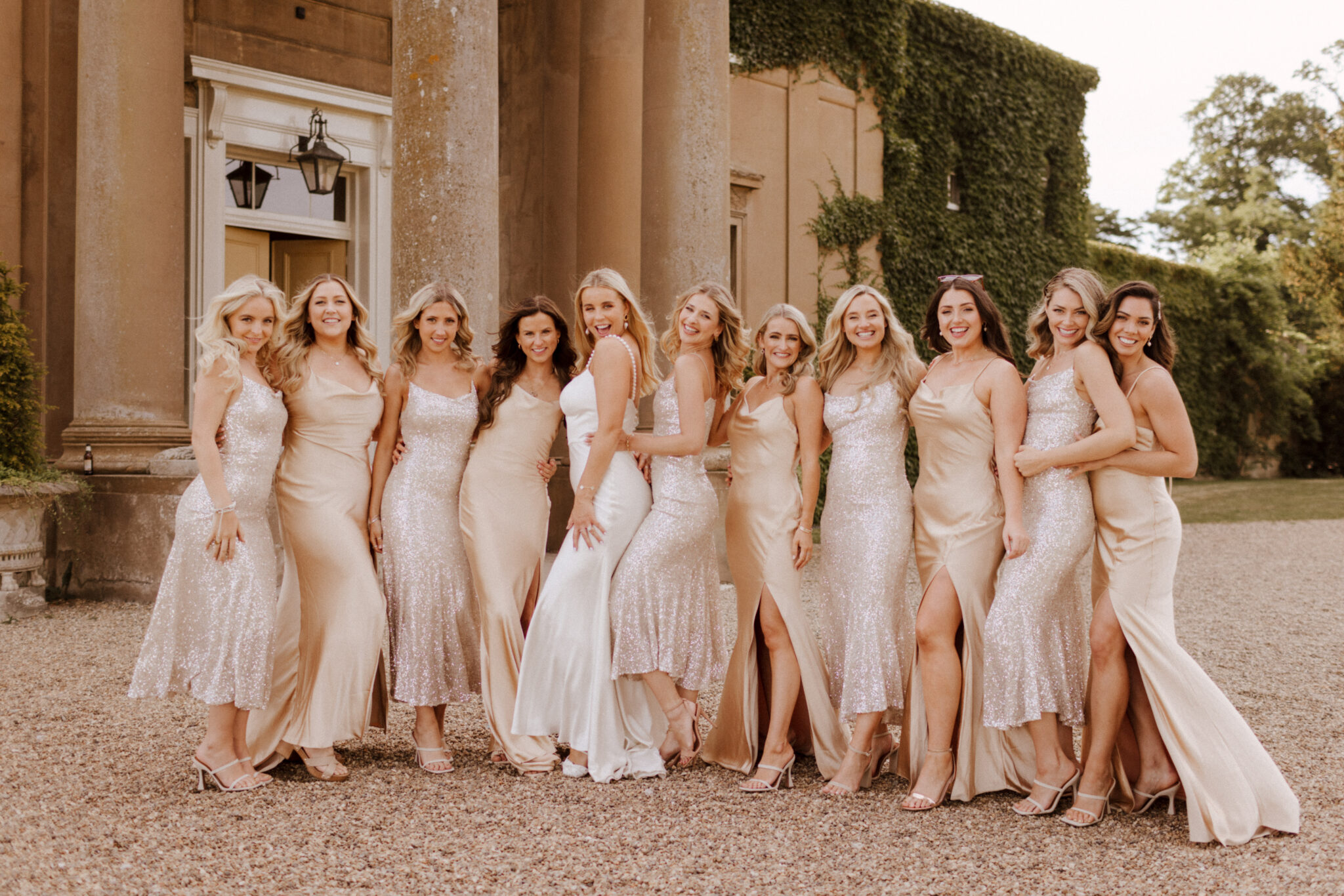 Bride with group of bridesmaids