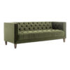Sienna olive velvet sofa